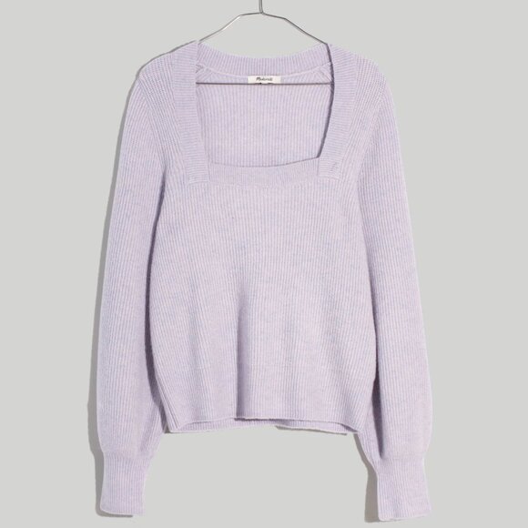 Madewell Melwood Square-Neck Pullover Sweater in Coziest Yarn - Picture 2 of 9